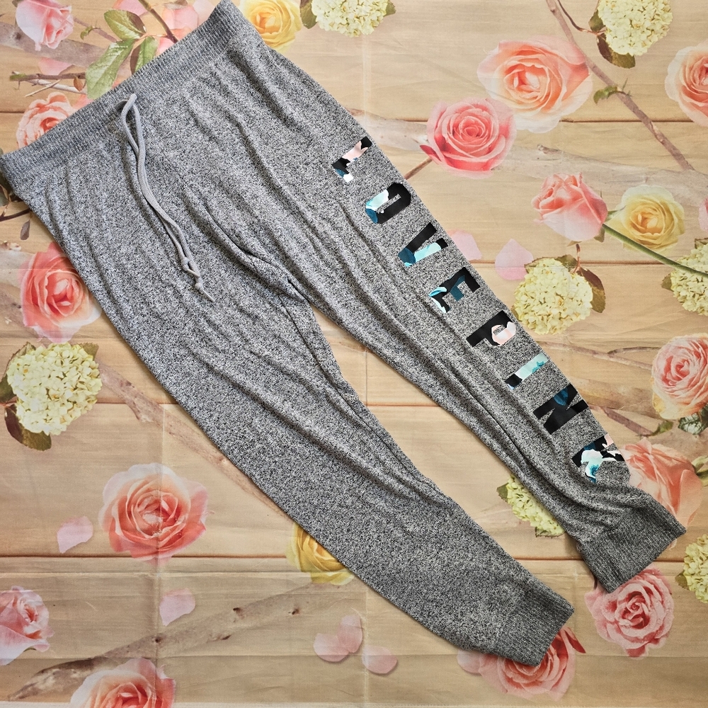 PINK gray joggers